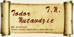 Todor Mutavdžić vizit kartica